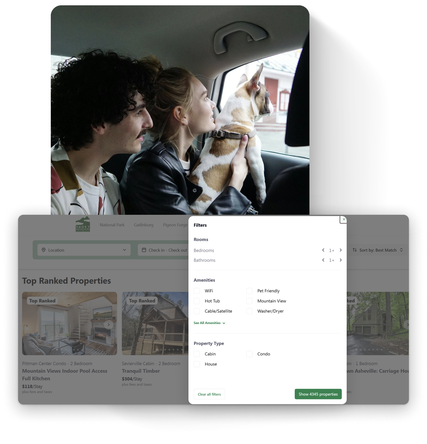 Website builder booking engine 